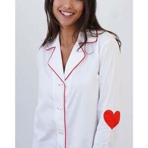 TOSS Designs Red Heart Nightshirt Women's Sz. S/M